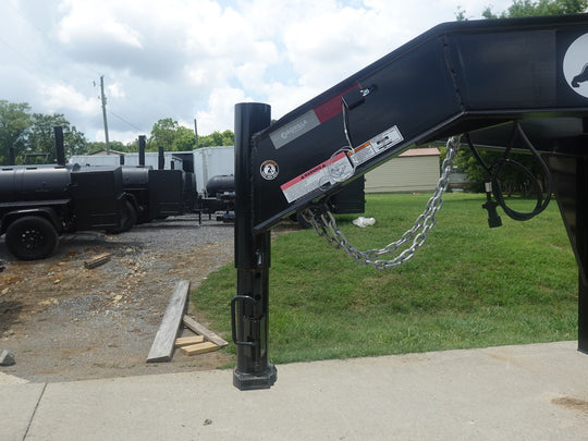 7x20 Gooseneck Tilt Car Hauler Trailer (2) 7K Drop Axles with Brakes 14K GVWR - SLE Equipment - 18