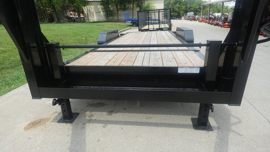 7x20 Gooseneck Tilt Car Hauler Trailer (2) 7K Drop Axles with Brakes 14K GVWR - SLE Equipment - 15