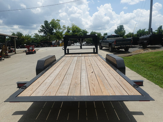 7x20 Gooseneck Tilt Car Hauler Trailer (2) 7K Drop Axles with Brakes 14K GVWR - SLE Equipment - 5