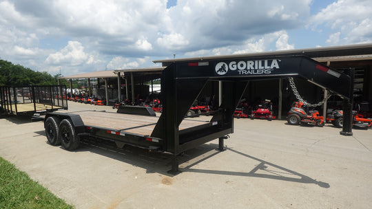 7x20 Gooseneck Tilt Car Hauler Trailer (2) 7K Drop Axles with Brakes 14K GVWR - SLE Equipment - 8
