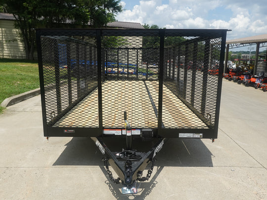 7x20 Heavy Duty Straight Deck Utility Trailer 4ft Mesh Sides (2) 5,200lb Axles - SLE Equipment - 2