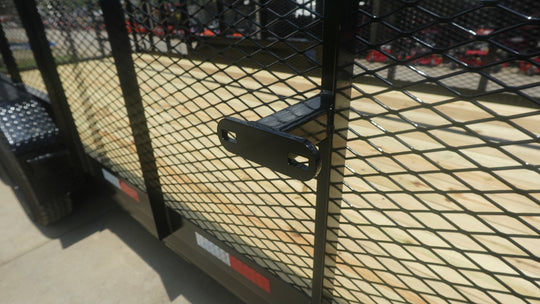 7x20 Heavy Duty Straight Deck Utility Trailer 4ft Mesh Sides (2) 5,200lb Axles - SLE Equipment - 13