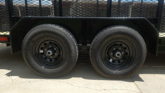 7x20 Heavy Duty Straight Deck Utility Trailer 4ft Mesh Sides (2) 5,200lb Axles - SLE Equipment - 15