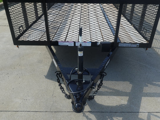 6.4x18 Utility Trailer with 2FT Mesh Sides & Gate (2) 3,500LB Axles GVWR 7K - SLE Equipment - 12