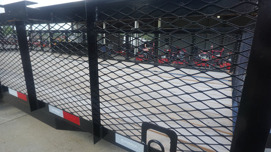 6.4x18 Utility Trailer with 2FT Mesh Sides & Gate (2) 3,500LB Axles GVWR 7K - SLE Equipment - 19