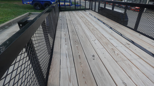 6.4x18 Utility Trailer with 2FT Mesh Sides & Gate (2) 3,500LB Axles GVWR 7K - SLE Equipment - 15