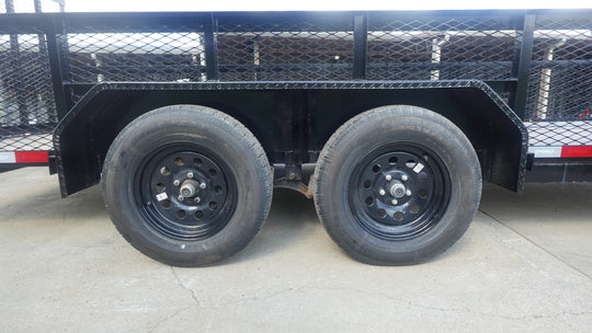 6.4x18 Utility Trailer with 2FT Mesh Sides & Gate (2) 3,500LB Axles GVWR 7K - SLE Equipment - 20