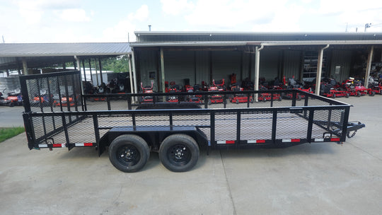 6.4x18 Utility Trailer with 2FT Mesh Sides & Gate (2) 3,500LB Axles GVWR 7K - SLE Equipment - 4