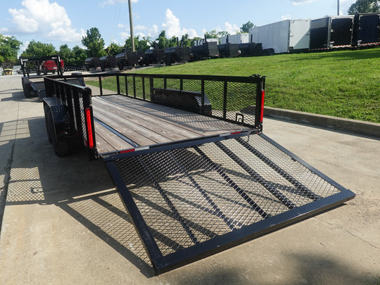 6.4x18 Utility Trailer with 2FT Mesh Sides & Gate (2) 3,500LB Axles GVWR 7K - SLE Equipment - 9