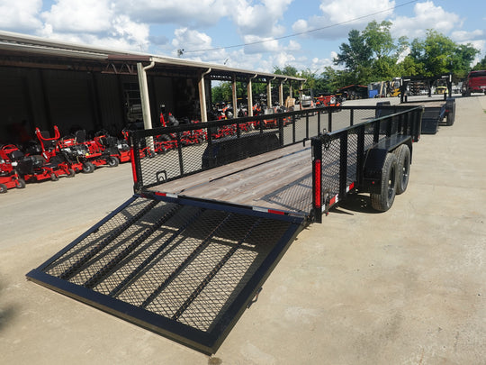 6.4x18 Utility Trailer with 2FT Mesh Sides & Gate (2) 3,500LB Axles GVWR 7K - SLE Equipment - 11