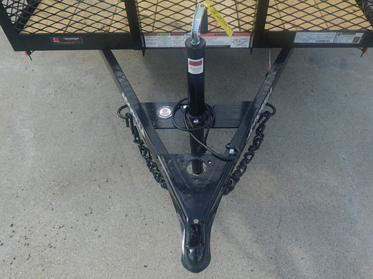 5x8 Straight Deck Utility Trailer with 4ft Mesh Side 3500lb Axle - SLE Equipment - 12