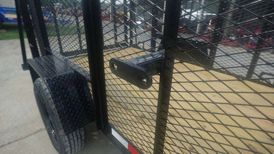 5x8 Straight Deck Utility Trailer with 4ft Mesh Side 3500lb Axle - SLE Equipment - 14