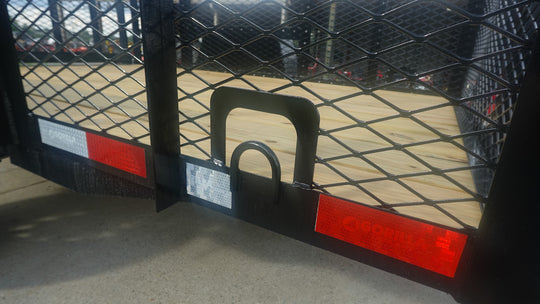 5x8 Straight Deck Utility Trailer with 4ft Mesh Side 3500lb Axle - SLE Equipment - 15