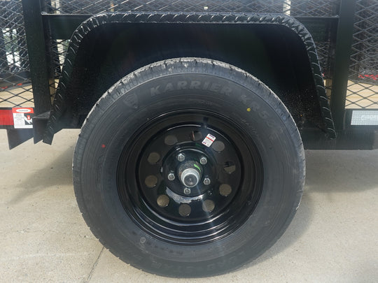 5x8 Straight Deck Utility Trailer with 4ft Mesh Side 3500lb Axle - SLE Equipment - 18