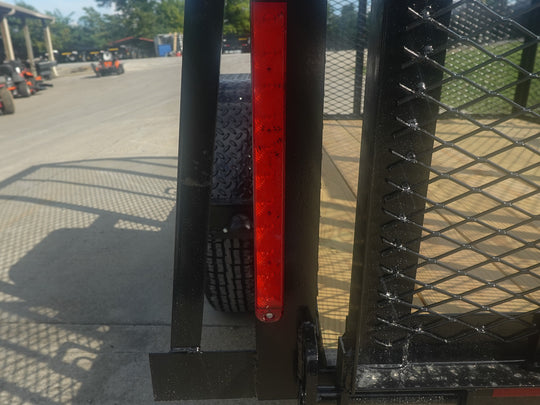 5x8 Straight Deck Utility Trailer with 4ft Mesh Side 3500lb Axle - SLE Equipment - 17