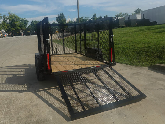 5x8 Straight Deck Utility Trailer with 4ft Mesh Side 3500lb Axle - SLE Equipment - 11