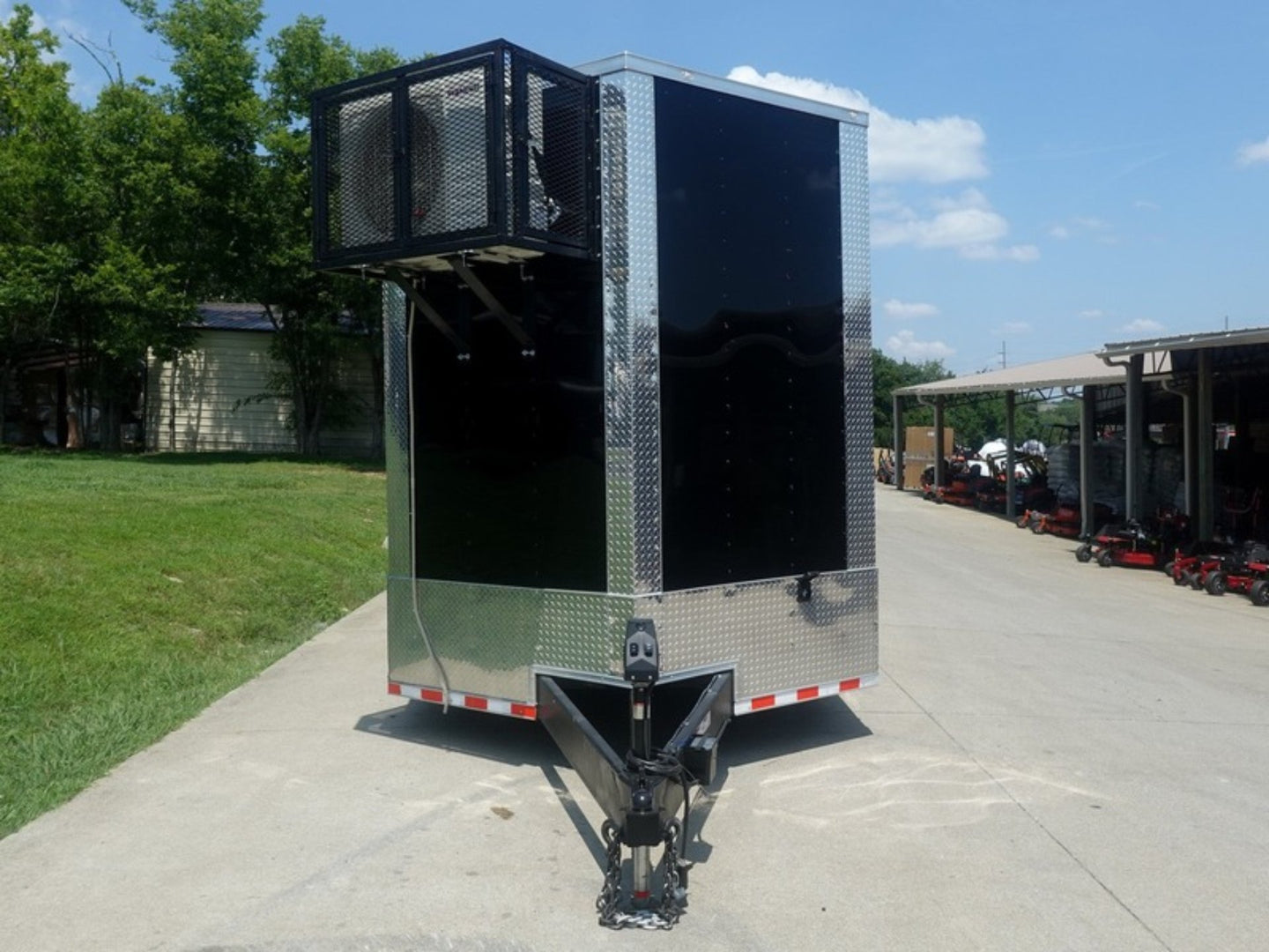 8.5x30 Black Enclosed 2-5200lb Axles 9' Interior Height with Winch Front