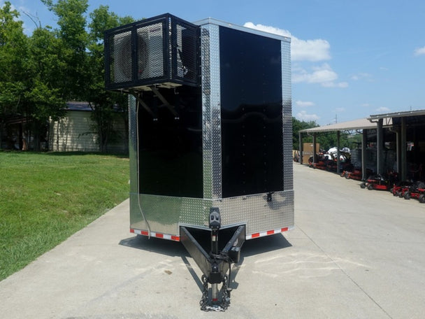 8.5x30 Black Enclosed 2-5200lb Axles 9' Interior Height with Winch Front