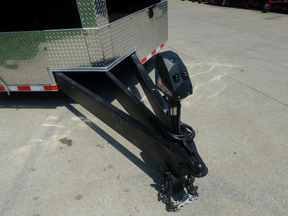8.5x30 Black Enclosed 2-5200lb Axles 9' Interior Height with Winch Electric Jack