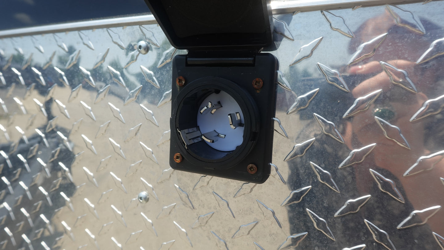 8.5x30 Black Enclosed 2-5200lb Axles 9' Interior Height with Winch Electric Plug