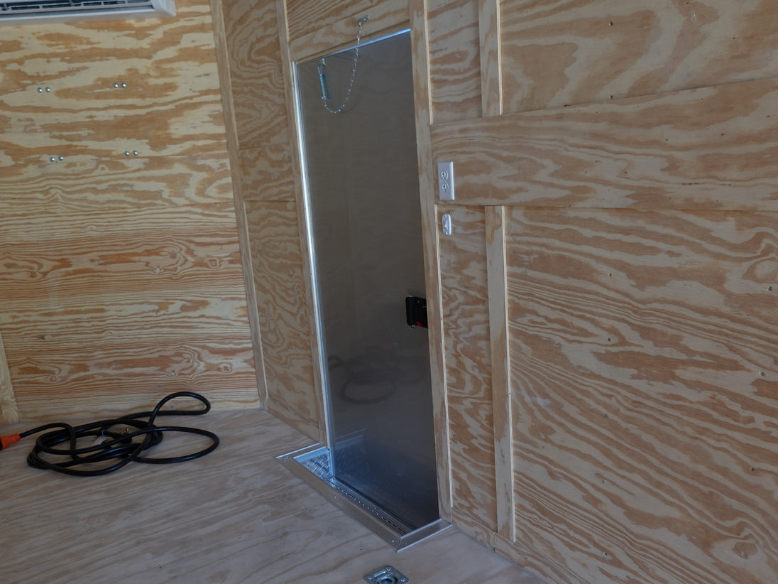 8.5x30 Black Enclosed 2-5200lb Axles 9' Interior Height with Winch Door