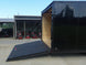 8.5x24 V-Nose Enclosed Trailer (2) 7000LB Axles with Wench Lift Rear Ramp Down Right Side Rear