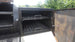 330 Gallon Charcoal Grill With Warming Box Open Door Left Side 