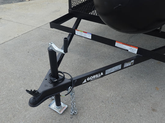 330 Gallon Charcoal Grill With Warming Box Hitch