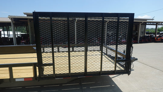 7x20 Powder Coated Straight Deck Utility Trailer with Side Gate (2) 3,500lb Axles - SLE Equipment - 9