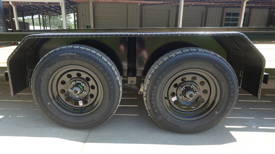 7x20 Powder Coated Straight Deck Utility Trailer with Side Gate (2) 3,500lb Axles - SLE Equipment - 22