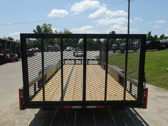 7x20 Powder Coated Straight Deck Utility Trailer with Side Gate (2) 3,500lb Axles - SLE Equipment - 8