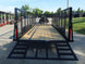 6.4x18 Straight Deck Utility Trailer 4ft Mesh (2) 3500lb Axles Gate Down