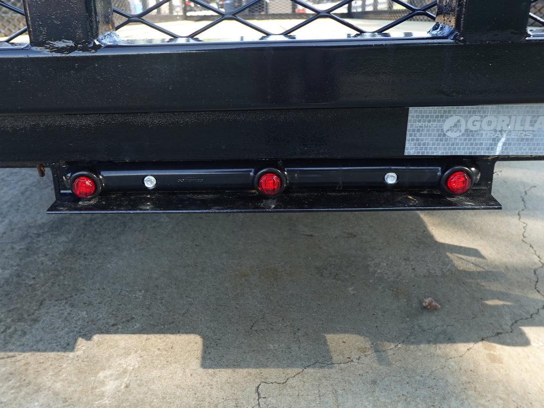 6.4x18 Straight Deck Utility Trailer 4ft Mesh (2) 3500lb Axles Lights