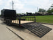 8.5x24 Black W/Black Out Hybrid Enclosed Trailer V-Nose (2) 7,000lb With Rails Left Rear Gate Down