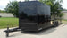 8.5x24 Black W/Black Out Hybrid Enclosed Trailer V-Nose (2) 7,000lb With Rails Front Left