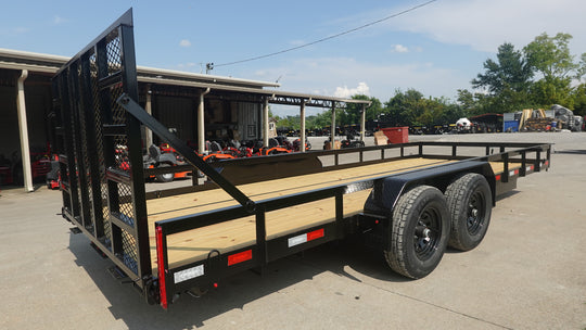 7x20 Heavy Duty Straight Deck Utility Trailer (2) 5,200lb Axles with Brakes 10K GVWR - SLE Equipment - 9