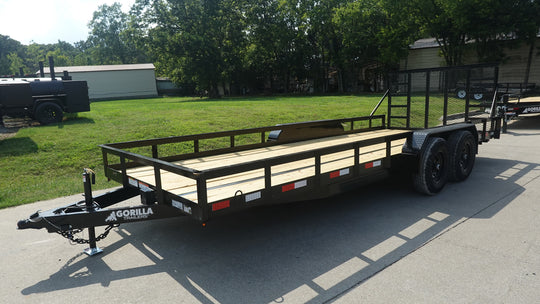 7x20 Heavy Duty Straight Deck Utility Trailer (2) 5,200lb Axles with Brakes 10K GVWR - SLE Equipment - 3