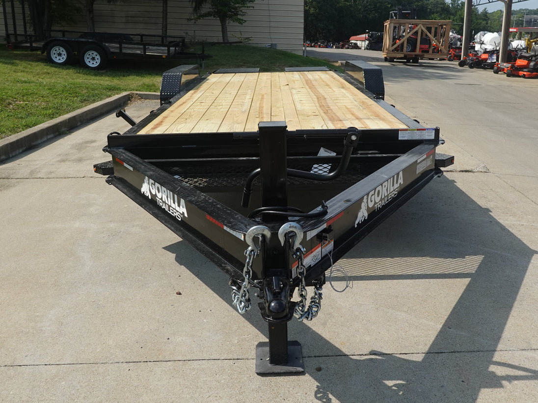 7x20 Equipment Trailer Dovetail (2) 7,000LB Axles with King Kong Ramps Front