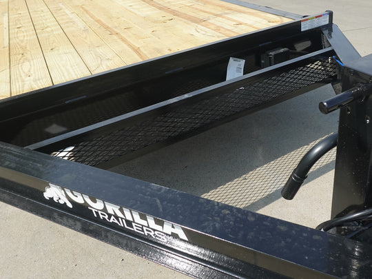 7x20 Equipment Trailer Dovetail (2) 7,000LB Axles with King Kong Ramps Chain Basket