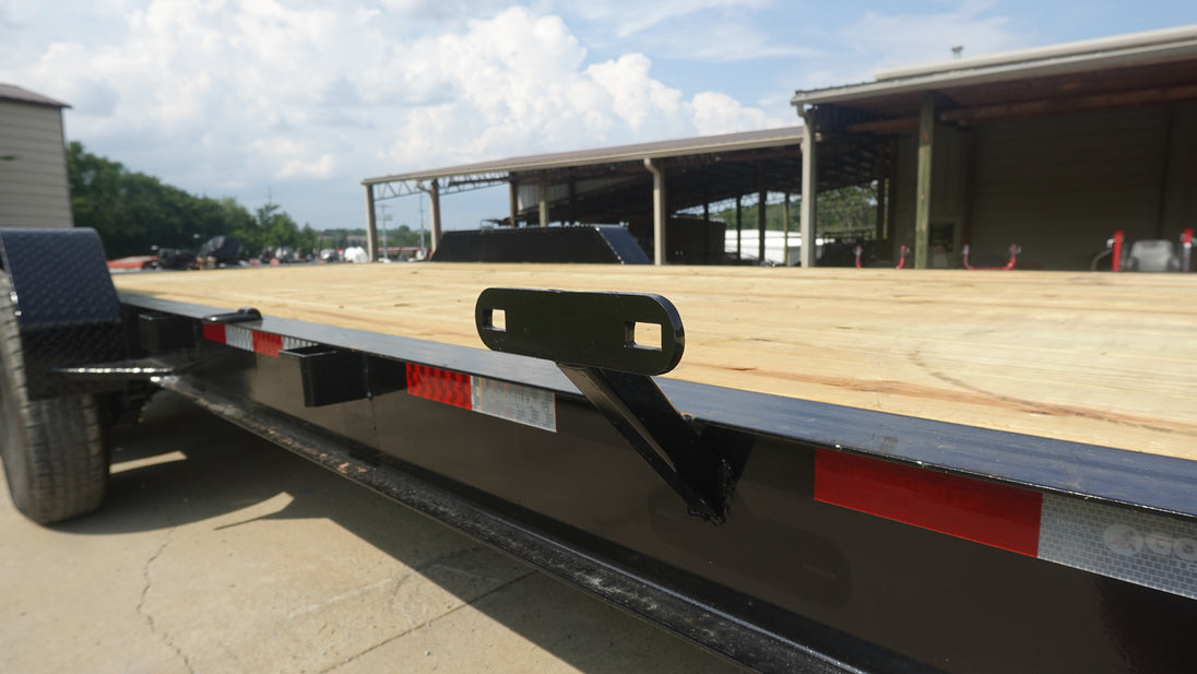 7x20 Equipment Trailer Dovetail (2) 7,000LB Axles with King Kong Ramps Tire Mount