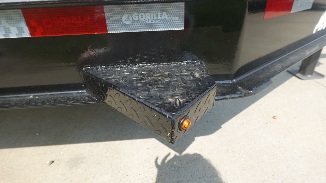 7x20 Equipment Trailer Dovetail (2) 7,000LB Axles with King Kong Ramps Step