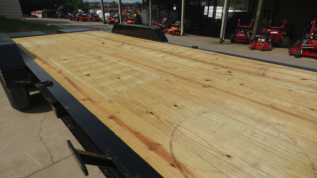 7x20 Equipment Trailer Dovetail (2) 7,000LB Axles with King Kong Ramps Deck