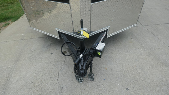 7x16 Black Hybrid Enclosed Trailer (2) 7000LB Axles Storage 14 Ply Tires Jack