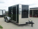 7x16 Black Hybrid Enclosed Trailer (2) 7000LB Axles Storage 14 Ply Tires  Front Right