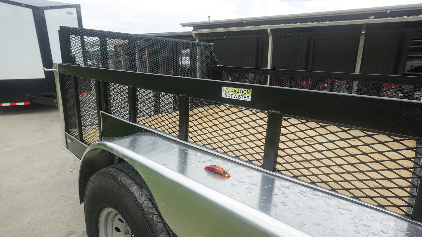 7x16 Black Hybrid Enclosed Trailer (2) 7000LB Axles Storage 14 Ply Tires Utility Siding