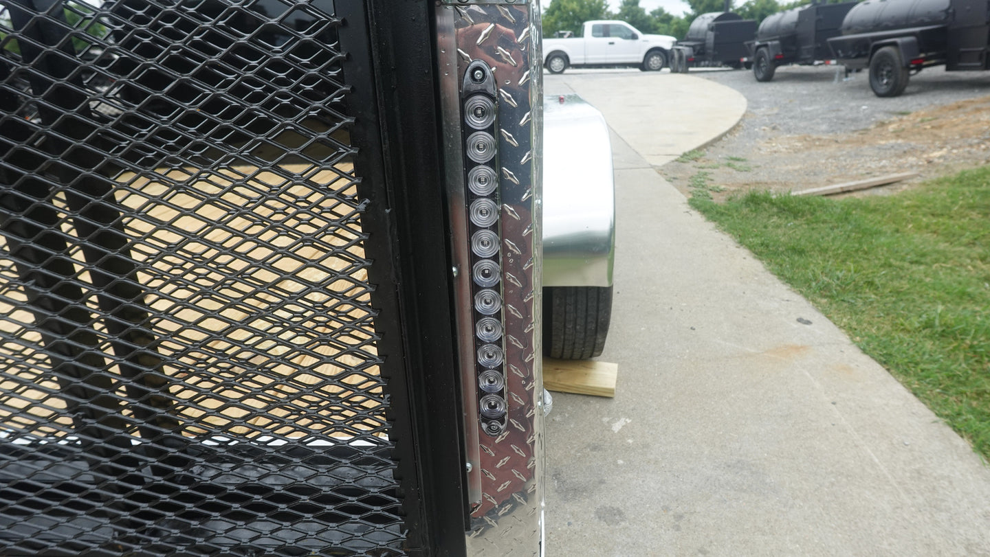 7x16 Black Hybrid Enclosed Trailer (2) 7000LB Axles Storage 14 Ply Tires LED Lights