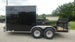7x16 Black Hybrid Enclosed Trailer (2) 7000LB Axles Storage 14 Ply Tires  Left Side