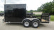 7x16 Black Hybrid Enclosed Trailer (2) 7000LB Axles Storage 14 Ply Tires  Left Side