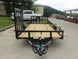6.4x16 Dovetail Utility Trailer with Side Gate (2) 3,500LB Axles Front