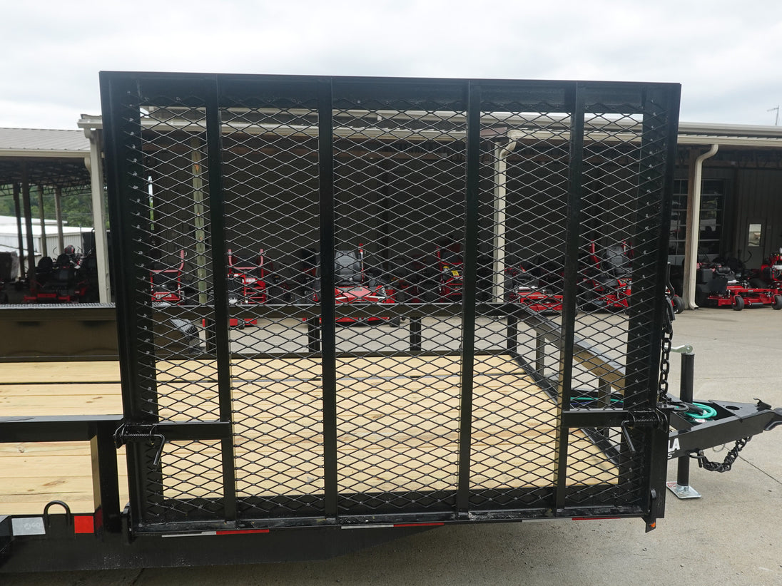 6.4x16 Dovetail Utility Trailer with Side Gate (2) 3,500LB Axles Side Gate